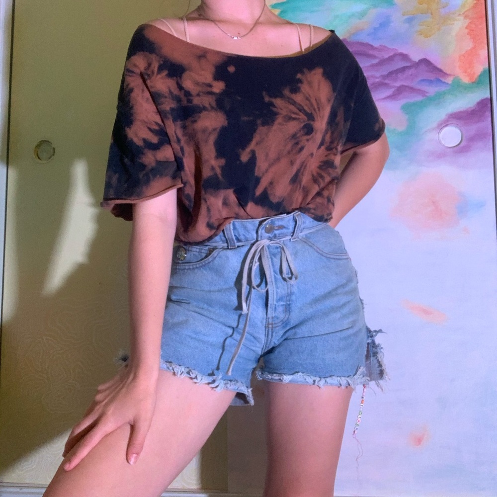 Hand Bleached Restructured Tee 🦋